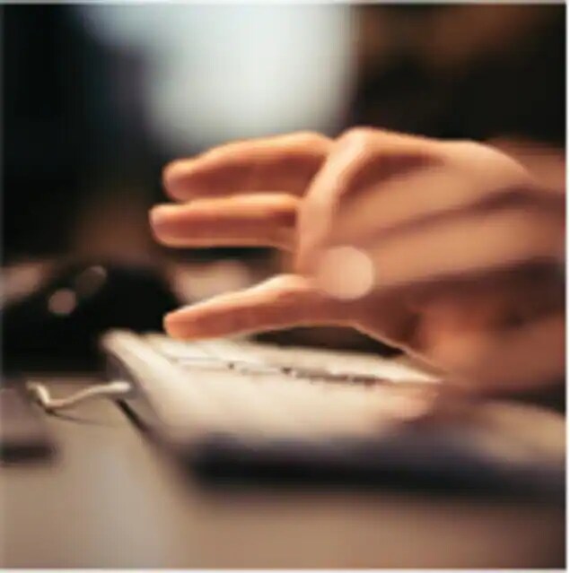 fingers typing